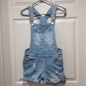 Ardene blue denim short overalls
